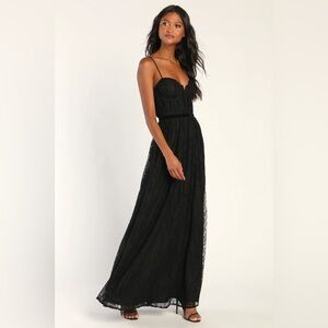 Black Lace Corset Dress by lulus